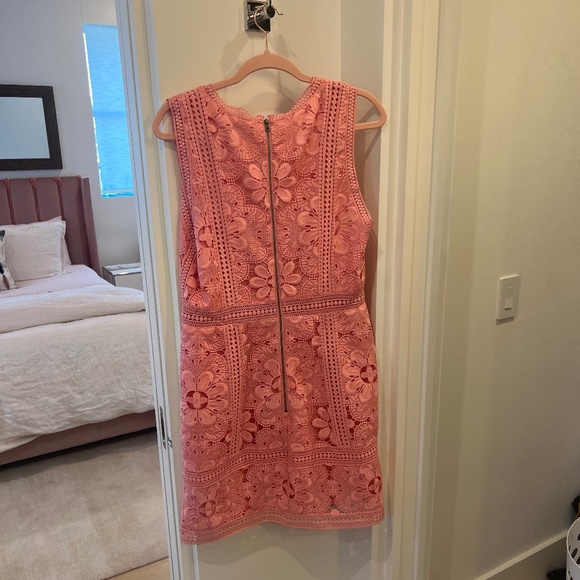 ALICE and OLIVIA Zula Lace Blossom Pink Dress - Picture 3 of 4